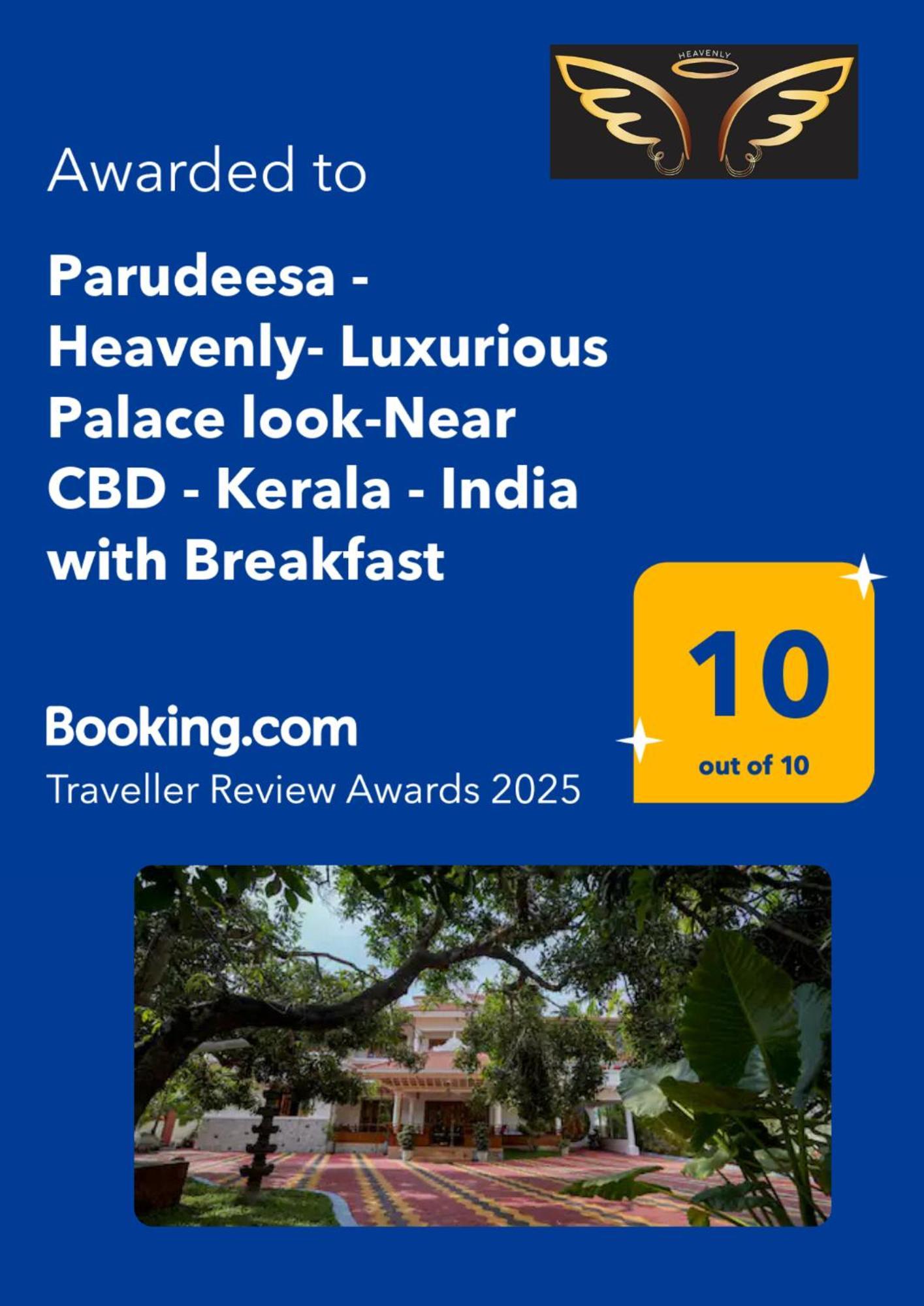 Kāladi Parudeesa - Heavenly- Luxurious Palace Look-Near Cbd - Kerala - India With Breakfast מראה חיצוני תמונה